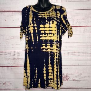 Women’s Shop Basic Boutique Tie Dye Cold Shoulder Top | Medium